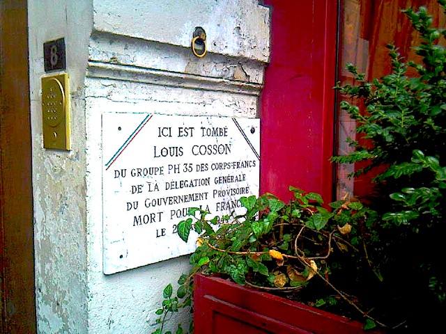 plaque Louis Cosson