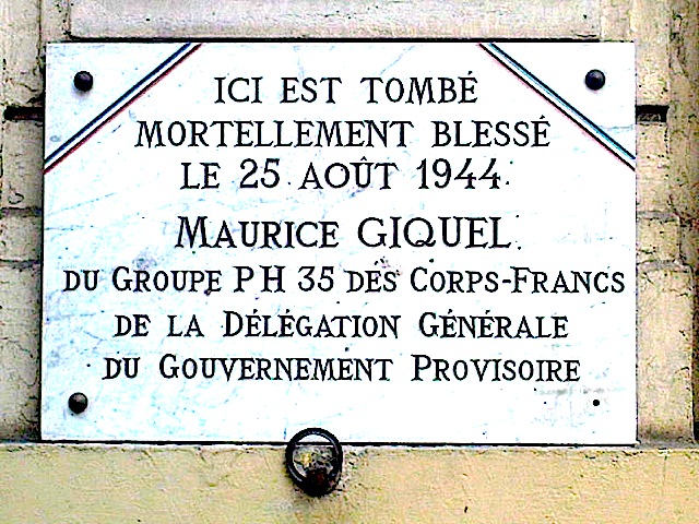 plaque Maurice Gicquel